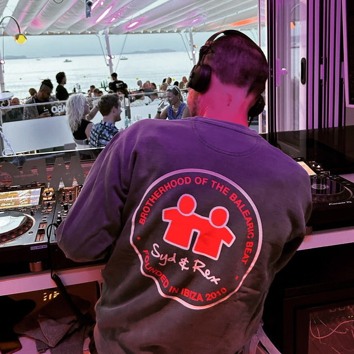 Badge Crew Sweat Top - Front View | Syd & Rex