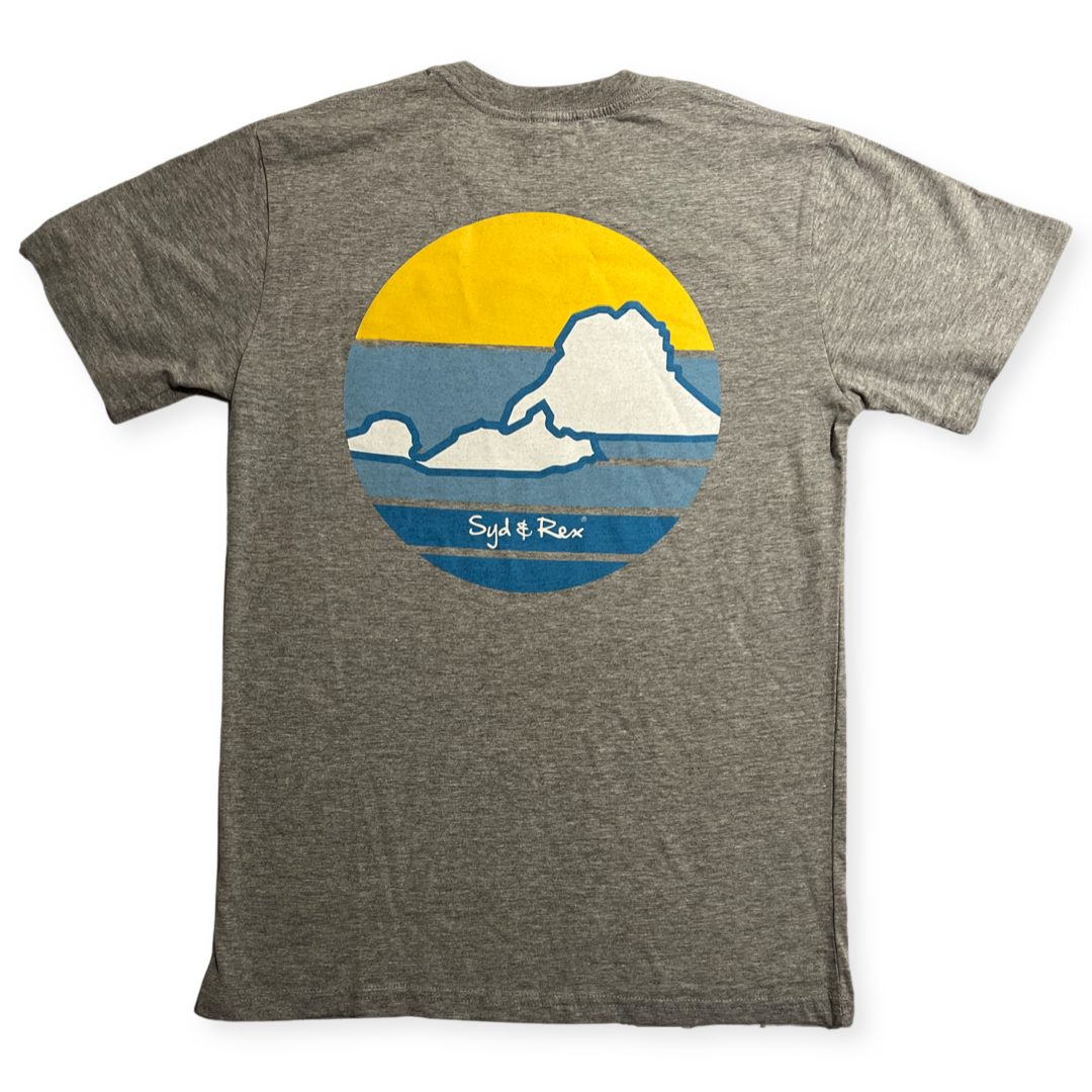 Syd & Rex Vedra men's short-sleeve t-shirt in Grey — front view