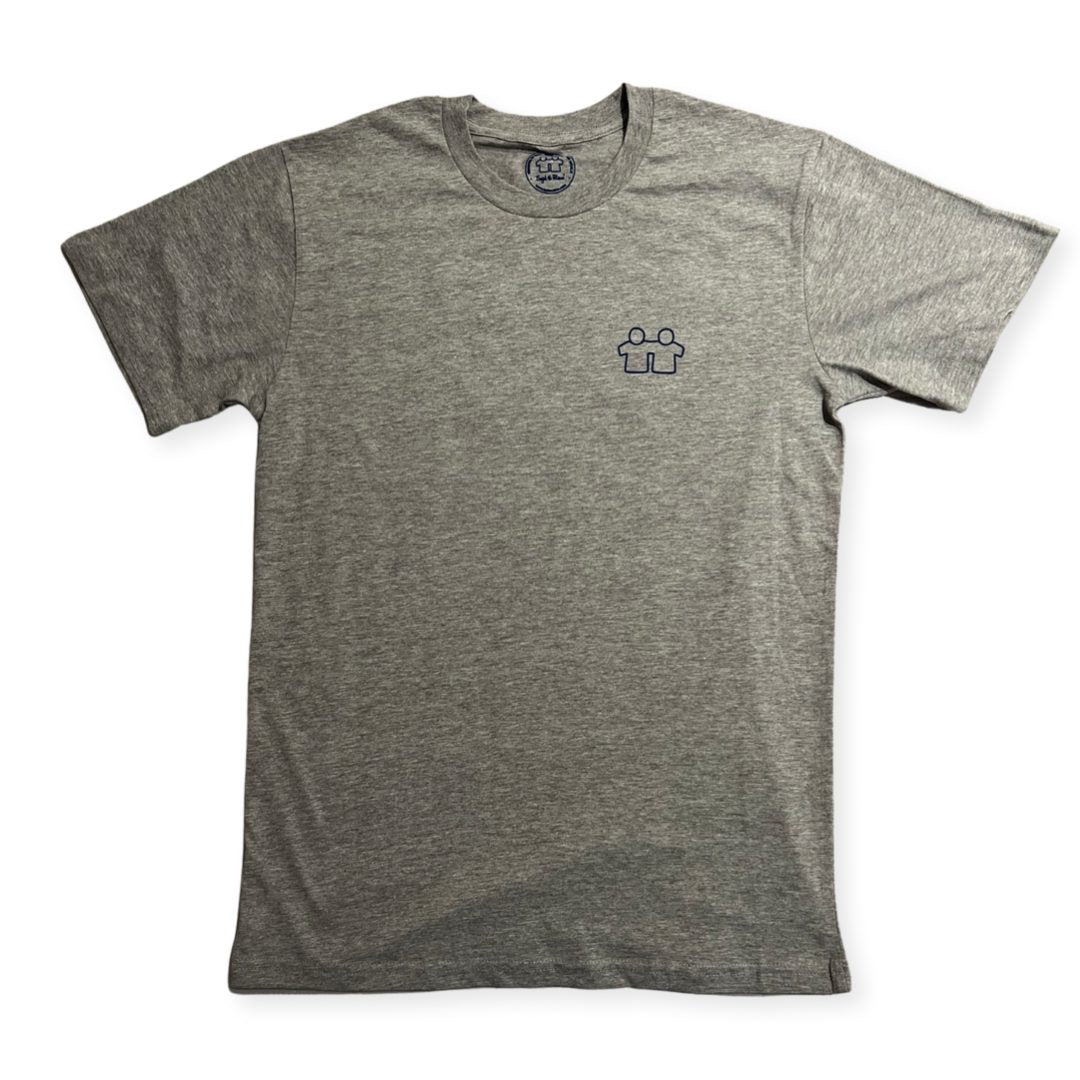 Syd & Rex Vedra men's t-shirt in Grey — back view with graphic detail