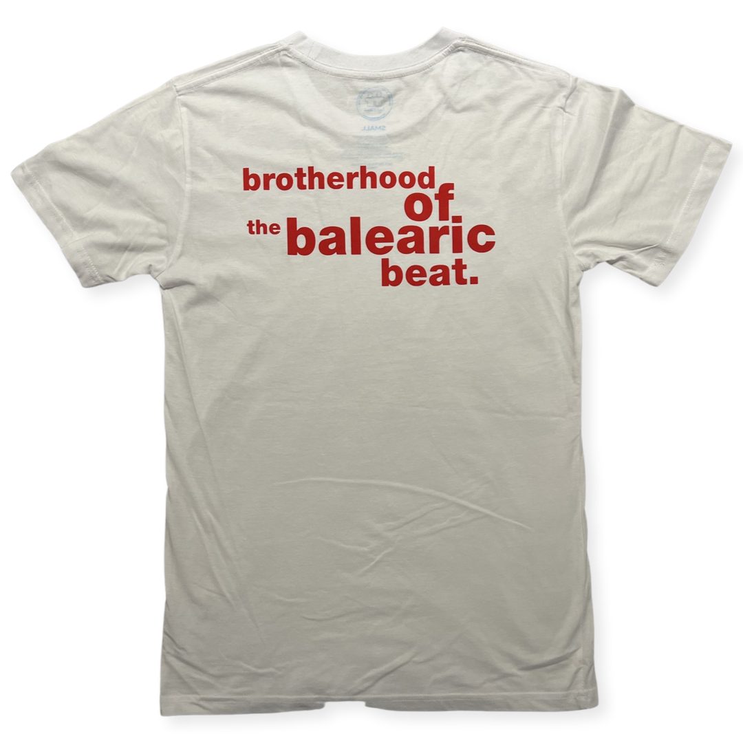 Syd & Rex men's short-sleeve t-shirt in White/Red — front view