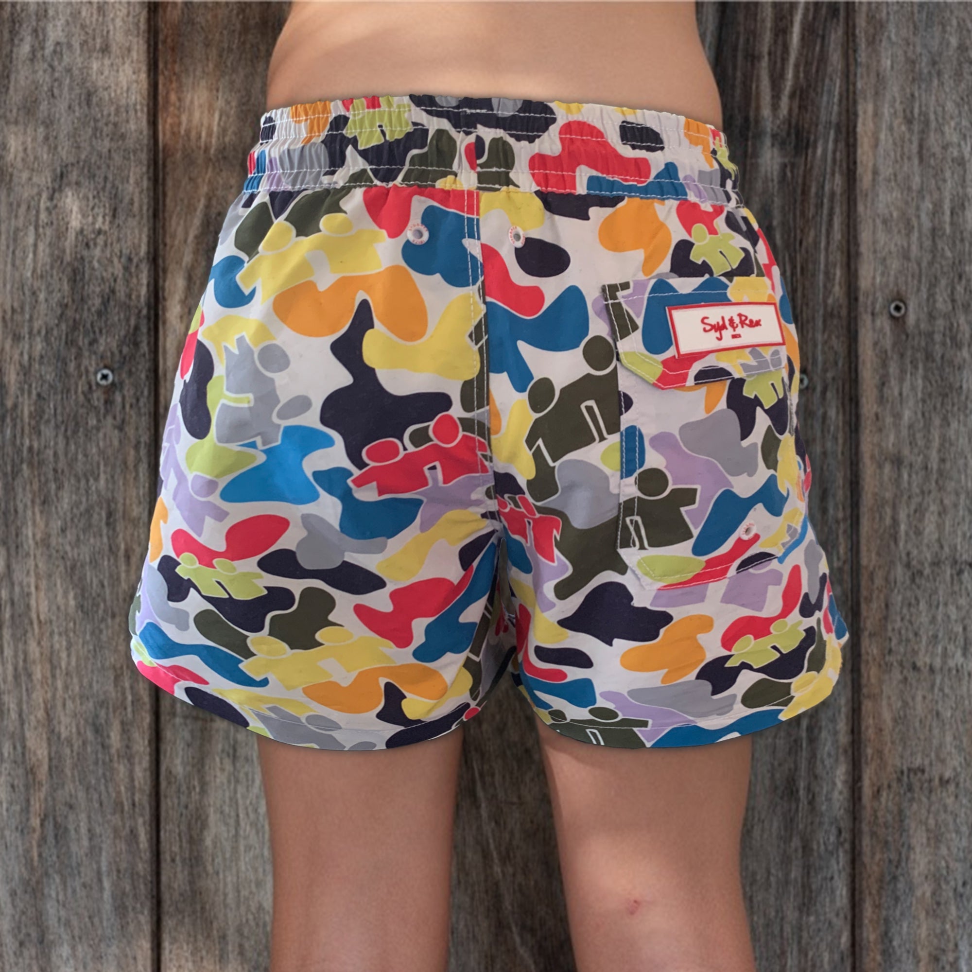 "Brotherhood Camo" Swim Trunks (Boys) : Multi