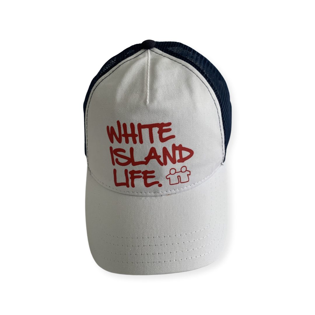 Syd & Rex trucker cap — front view with embroidered logo