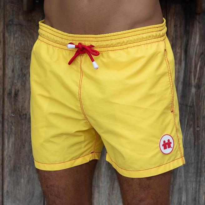 "Solid Rock" Swim Trunks (Mens) : Yellow