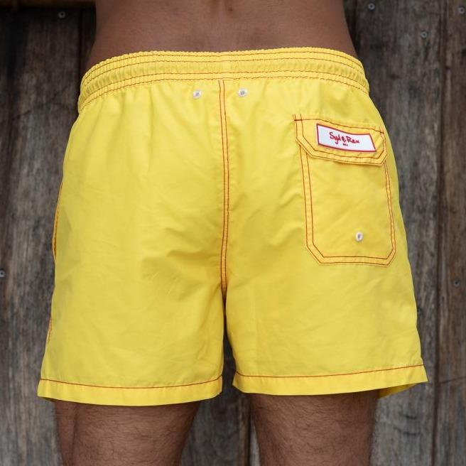 "Solid Rock" Swim Trunks (Mens) : Yellow