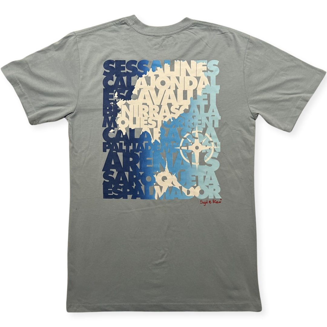 Syd & Rex Beaches men's short-sleeve t-shirt in Sky — front view