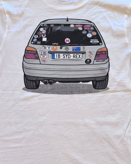 "Stickers" T-Shirt (S/S) - Back View | Syd & Rex