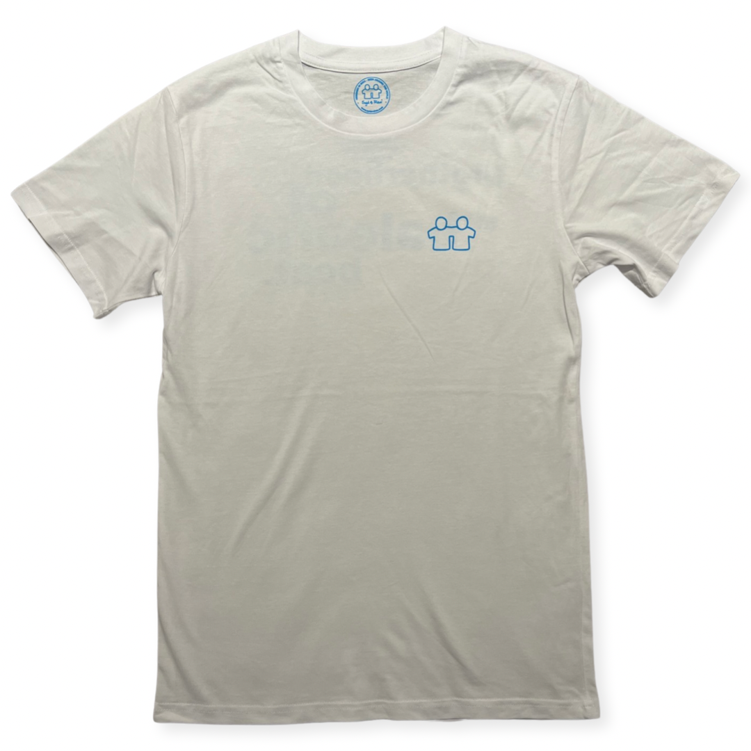 Statement T-Shirt S/S (Mens) : White/Aqua